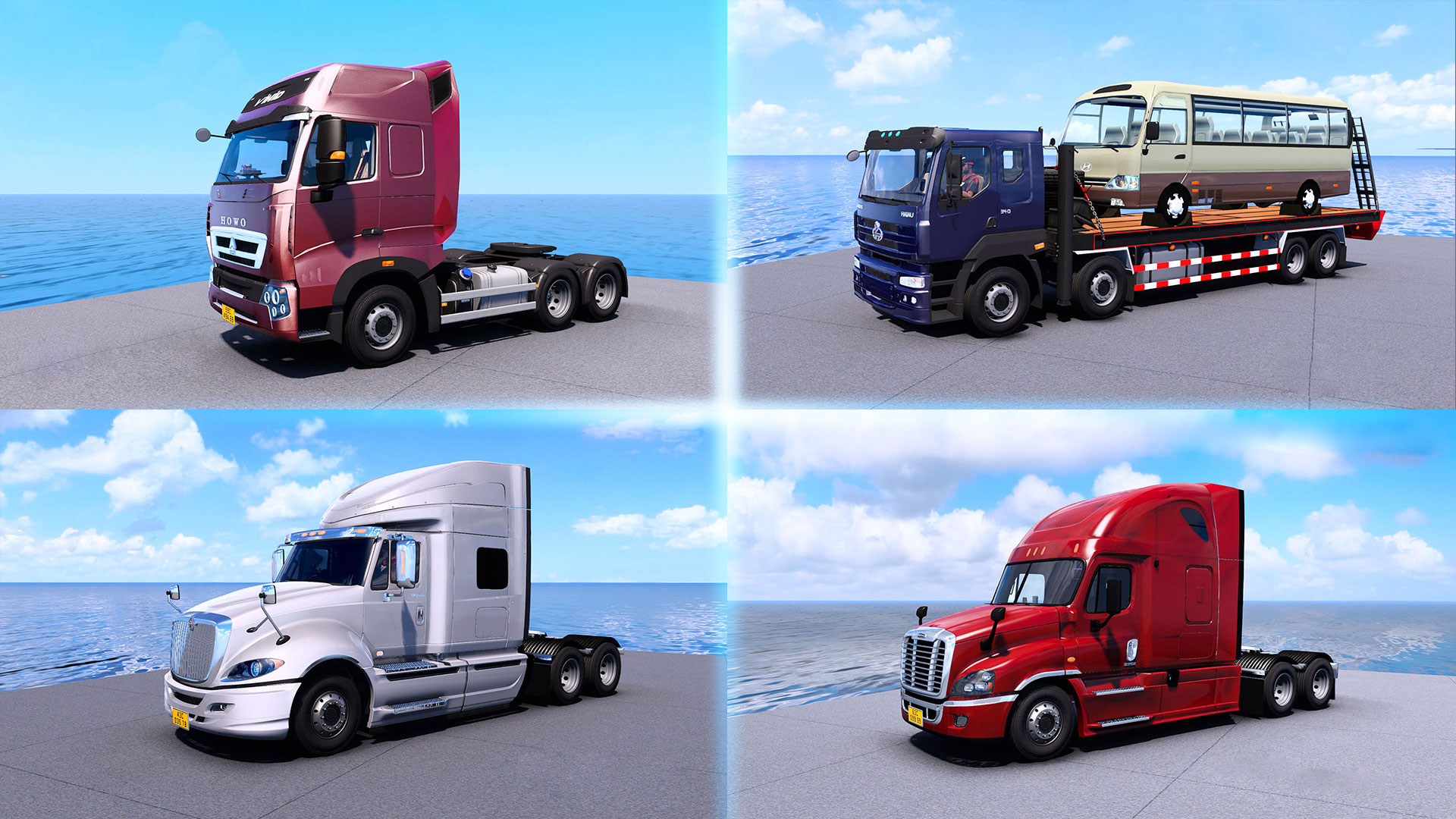 MOD ETS2 – Bộ Xe Đầu Kéo Mỹ & Xe Tải Trung Quốc MOD ETS2 – Bộ Xe Đầu Kéo Mỹ & Xe Tải Trung Quốc